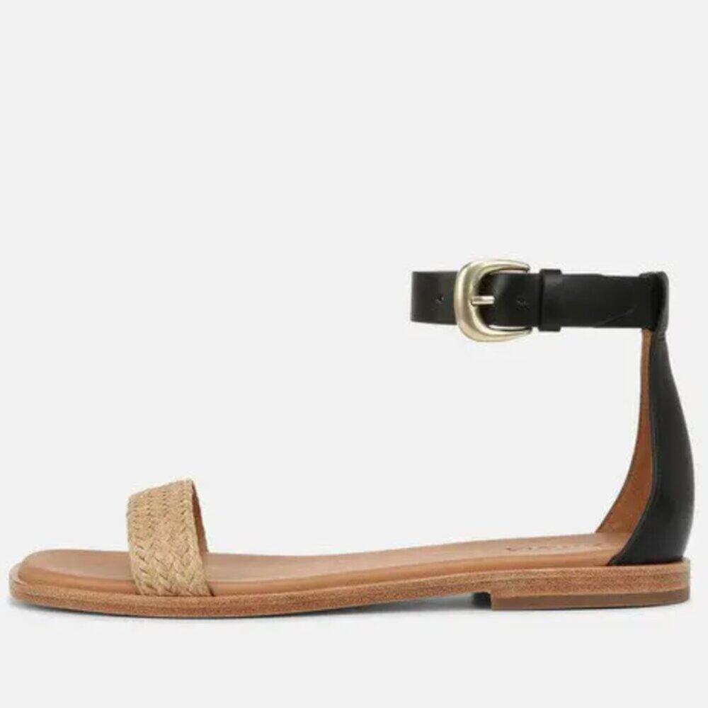 Vince martina raffia buckle sandal Size 9 New
